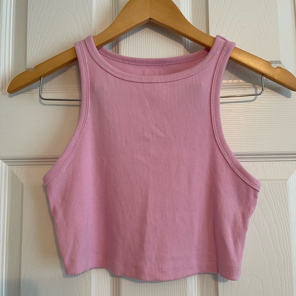 Wild Fable Pink Ribbed Cropped Tank Top. Size Small - Picture 1 of 4